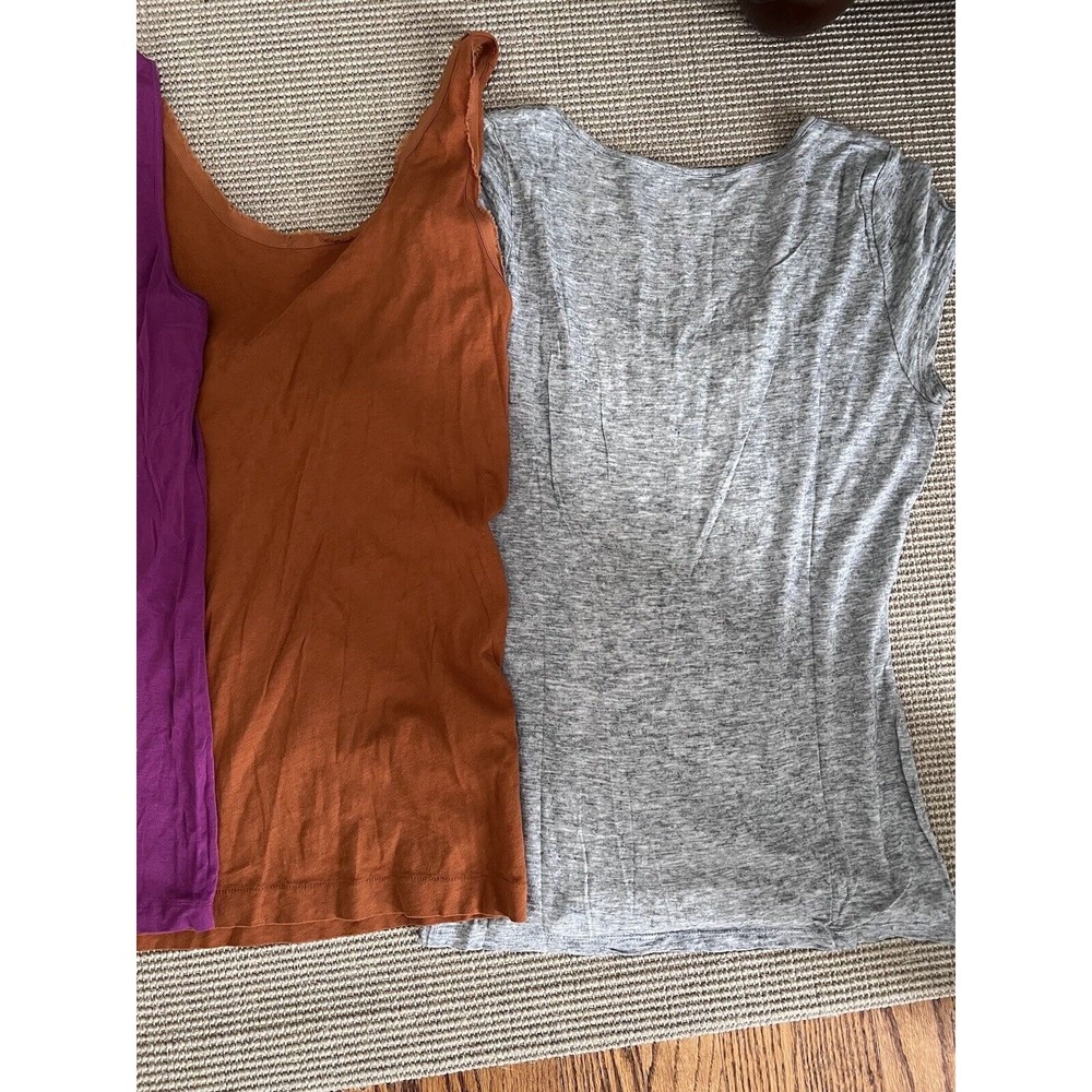 7 Anthropologie J Crew Sleeveless Short Sleeve Ruffle Top T Shirt Lot S 2 4 6 - Picture 8 of 11